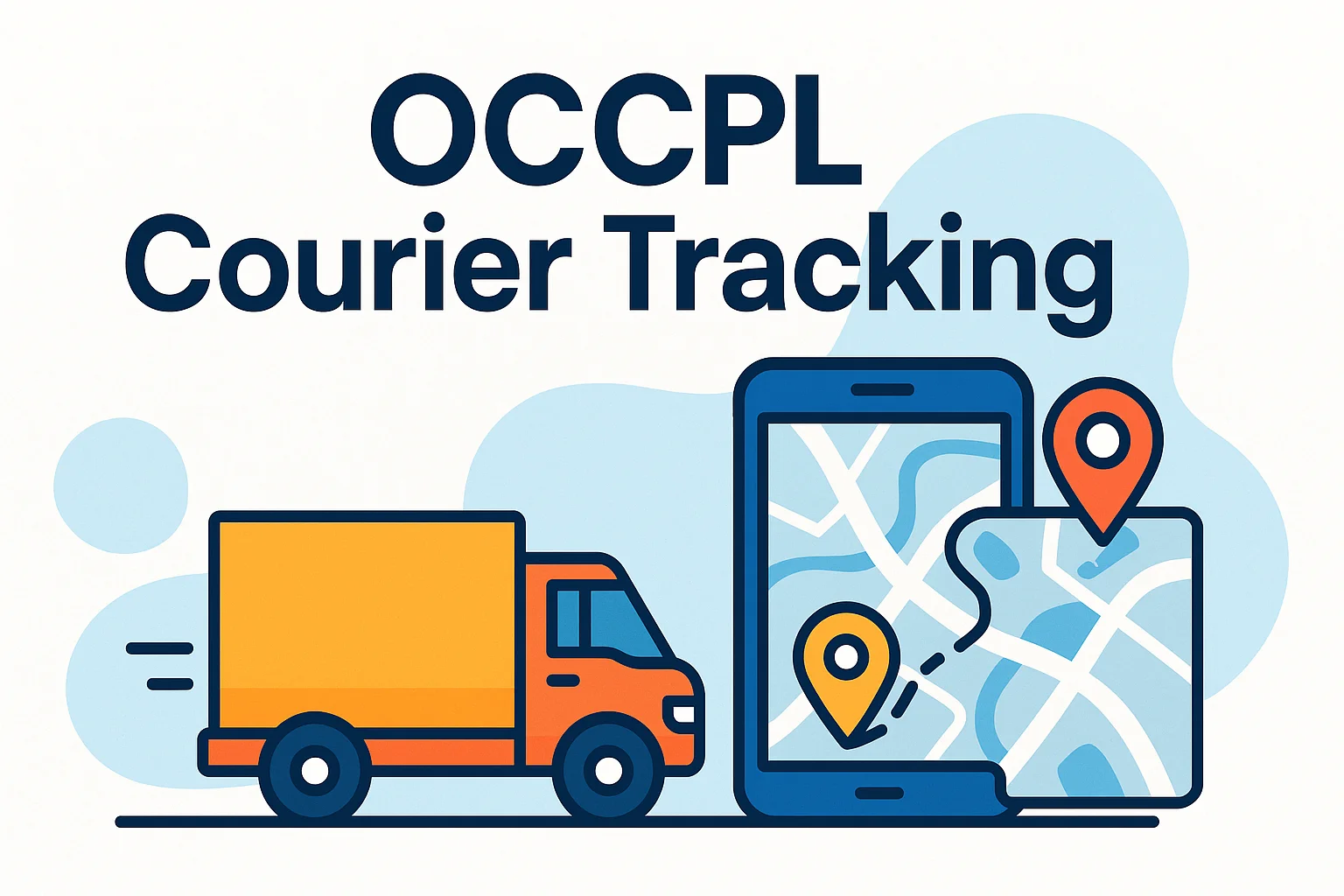 OCCPL Courier Tracking dashboard showing live parcel status and delivery progress