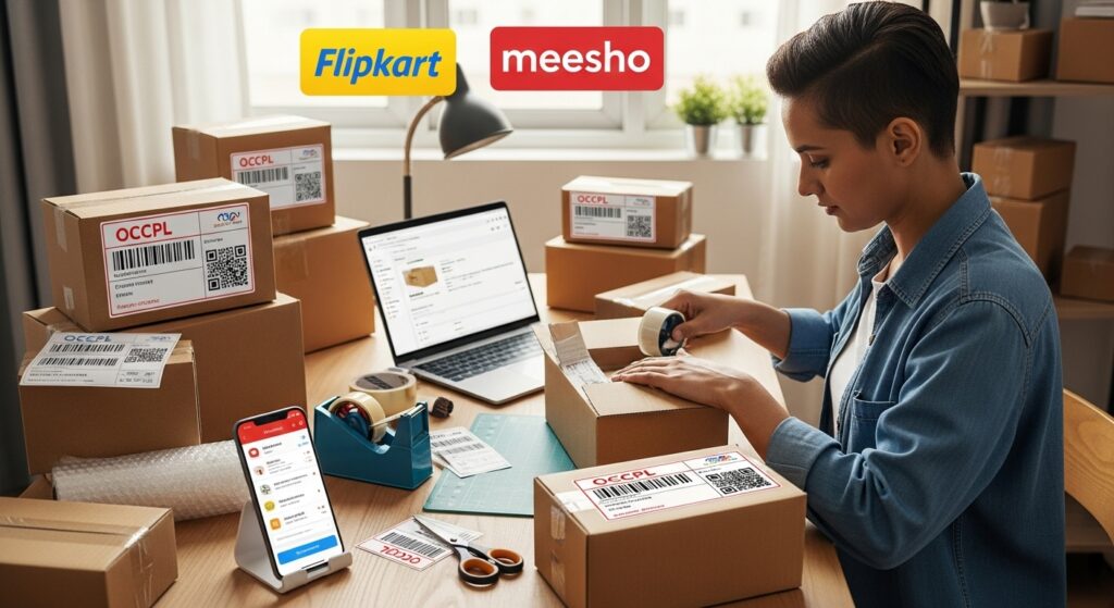 E-commerce seller in India using OCCPL courier services for online marketplace deliveries
