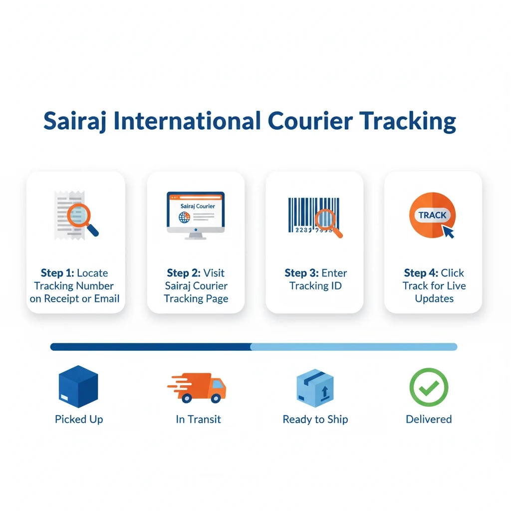Sairaj International Courier delivery service offering real-time parcel tracking across global destinations