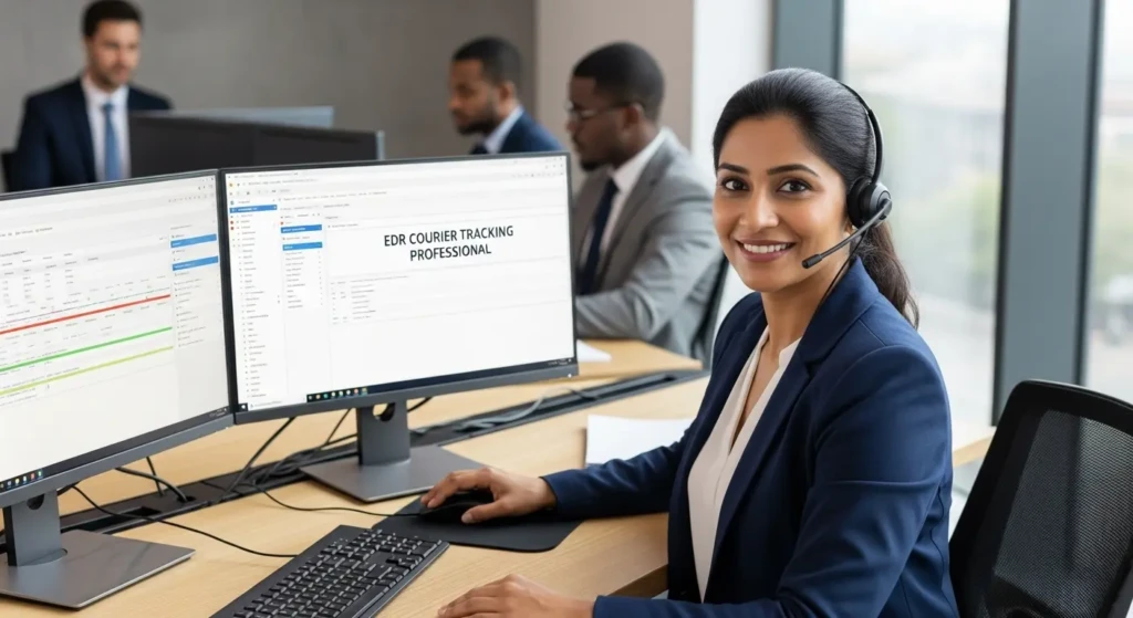 EDR Courier customer care representative providing tracking support and resolving delivery issues for customers