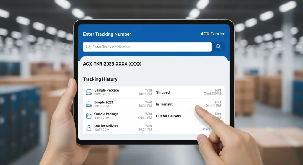 ACX Courier Tracking Number Format