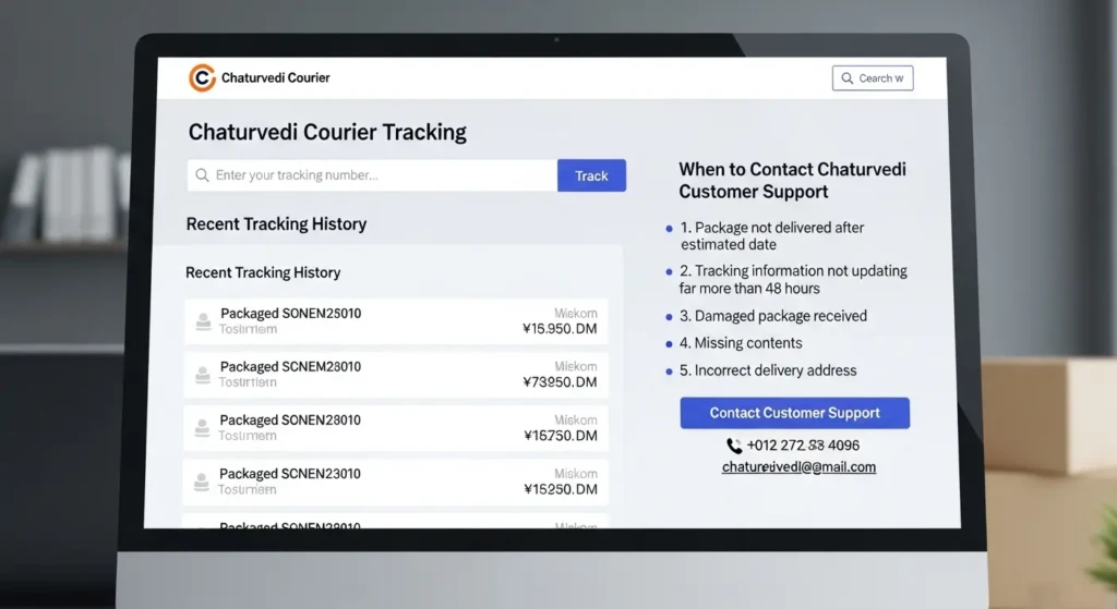When to Contact Chaturvedi Courier Customer Support
