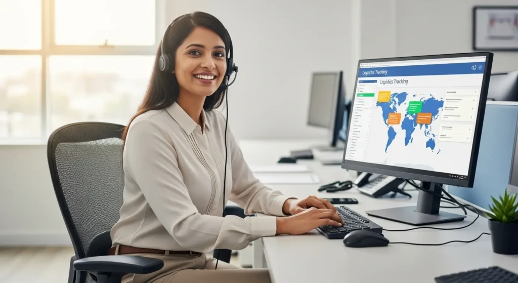 Kesari Courier customer care representative providing tracking assistance and shipment support via phone