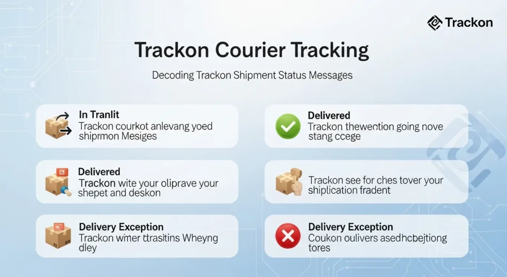 Decoding Trackon Shipment Status Messages