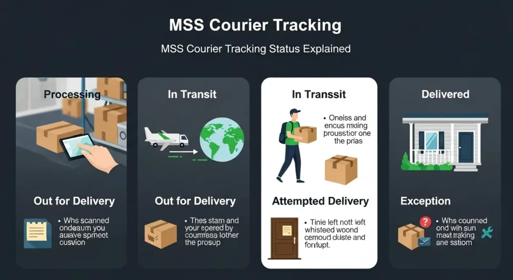 MSS Courier Tracking Status Explained