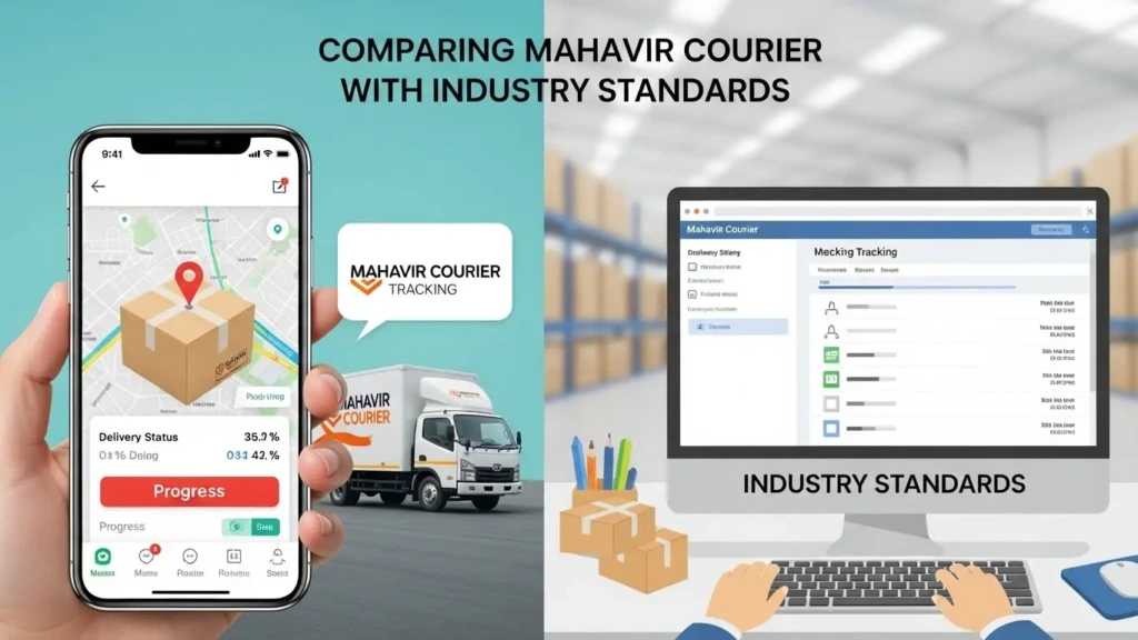 Comparing Mahavir Courier with Industry Standards