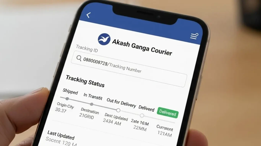 Akash Ganga Courier Tracking Status